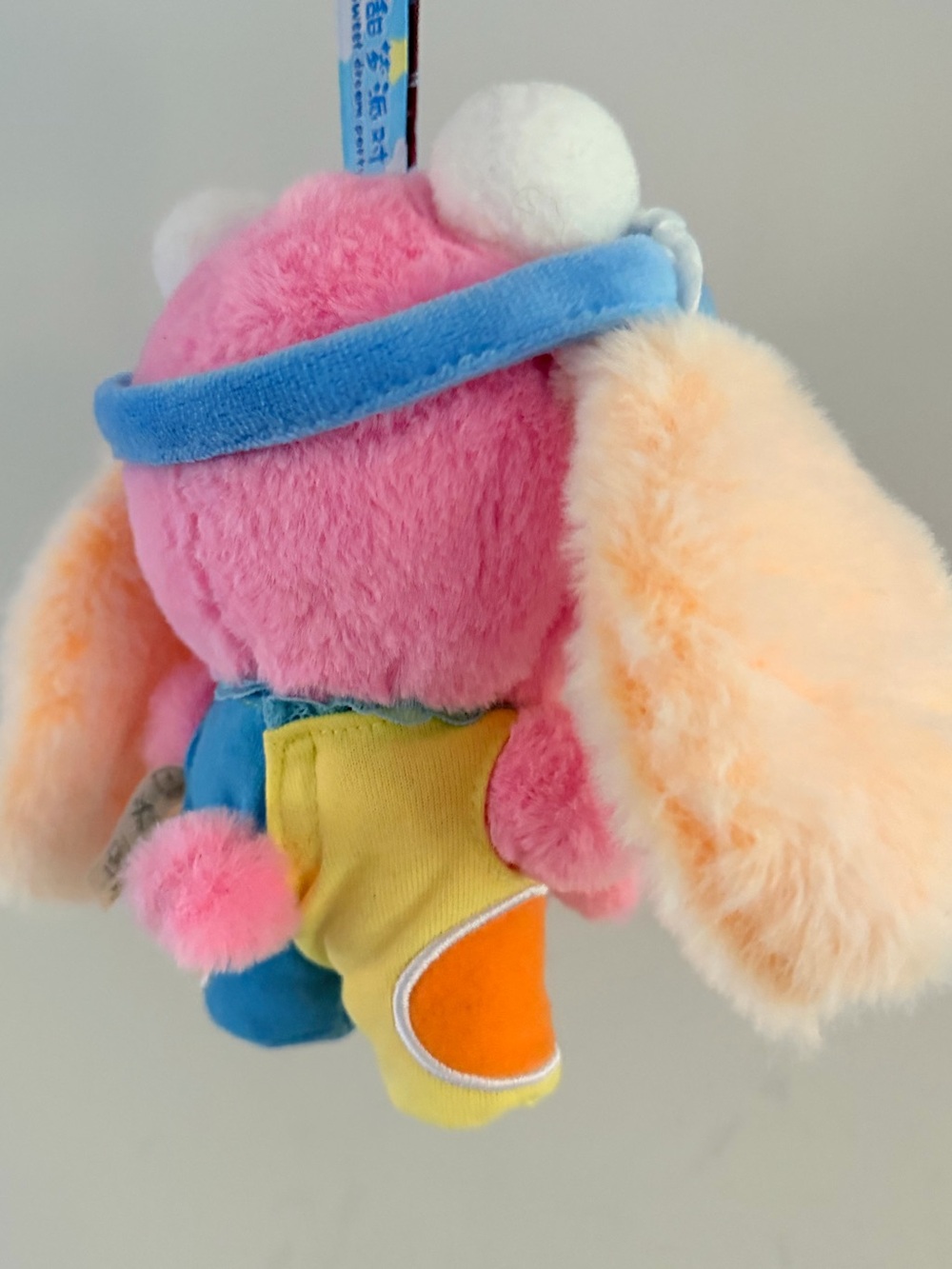 Plush Bunny Character Keychain - Pink & Blue - Picture 2 of 6